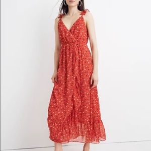Madewell red maxi dress